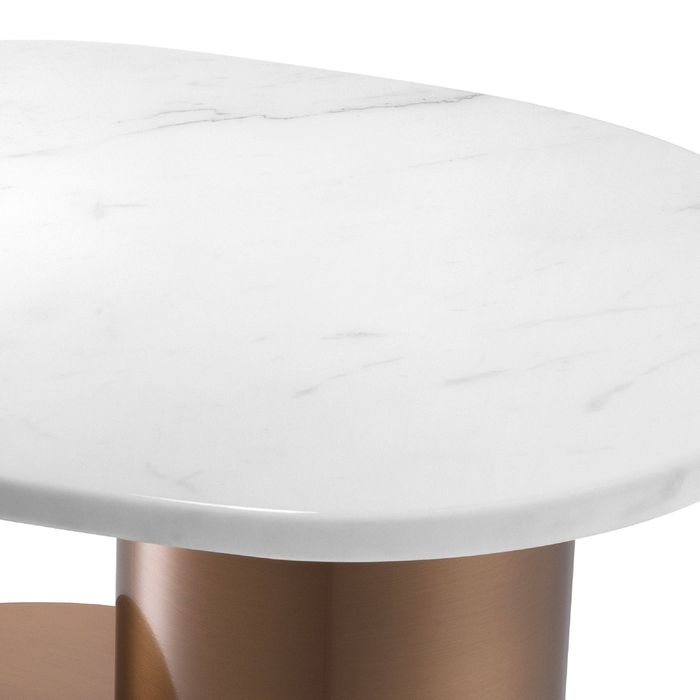 Side Table Tosca brushed copper finish