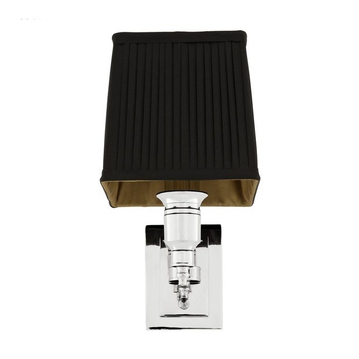 Wall Lamp Lexington Single nickel incl black shade