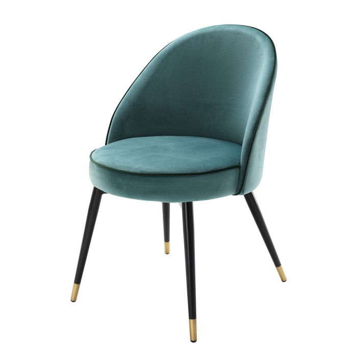 Dining Chair Cooper roche turquoise velvet set of2