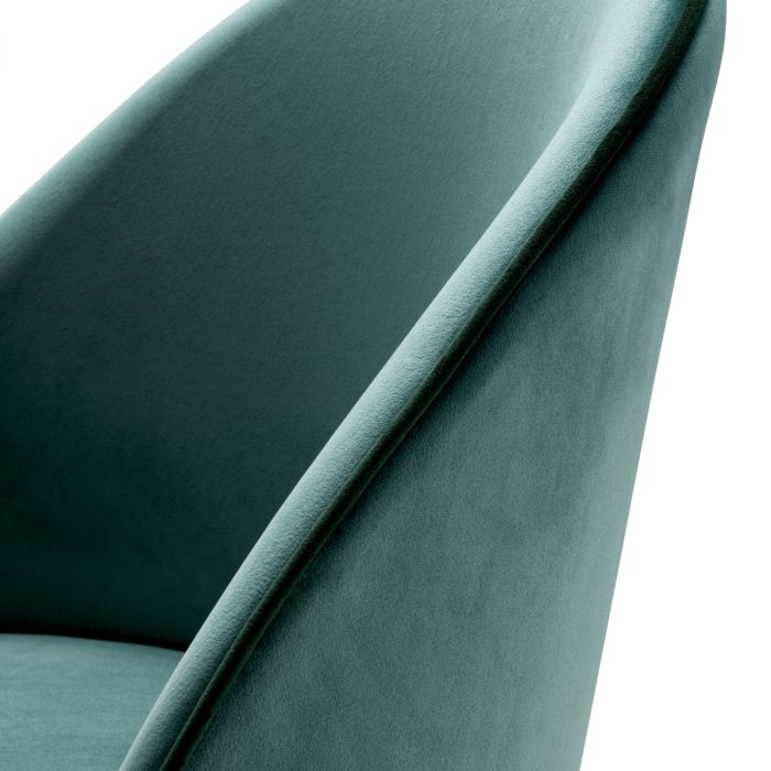 Dining Chair Cooper roche turquoise velvet set of2