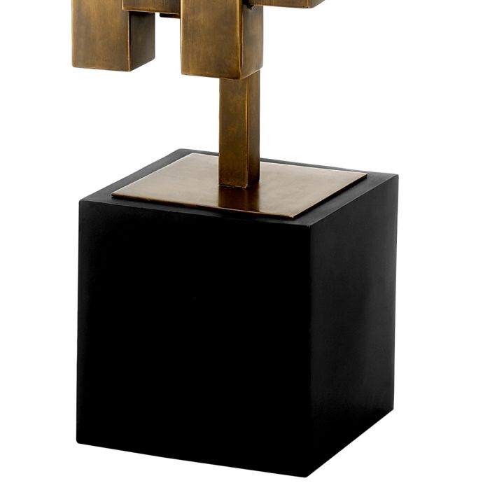 Table Lamp Beau Rivage vintage brass incl shade 