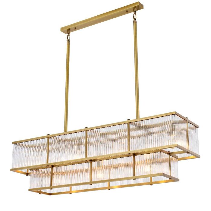 Chandelier Le Marais antique brass finish