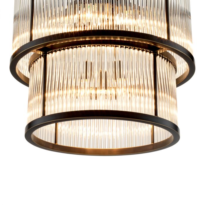 Chandelier Pasadena bronze highlight finish
