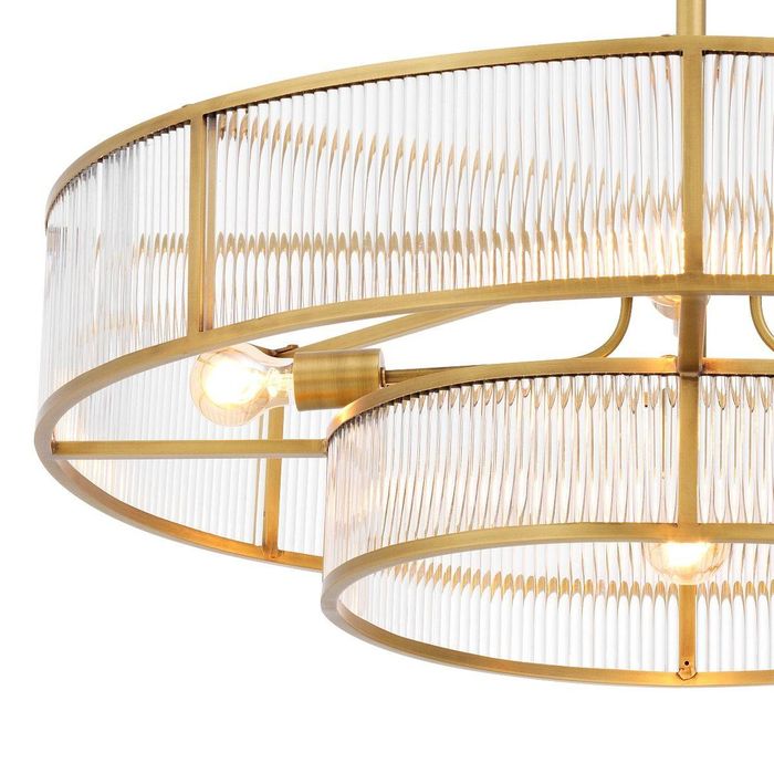 Chandelier Montparnasse antique brass finish