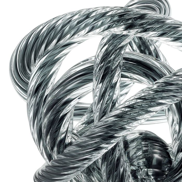 Desk Accessory Dominico grey blue glass M