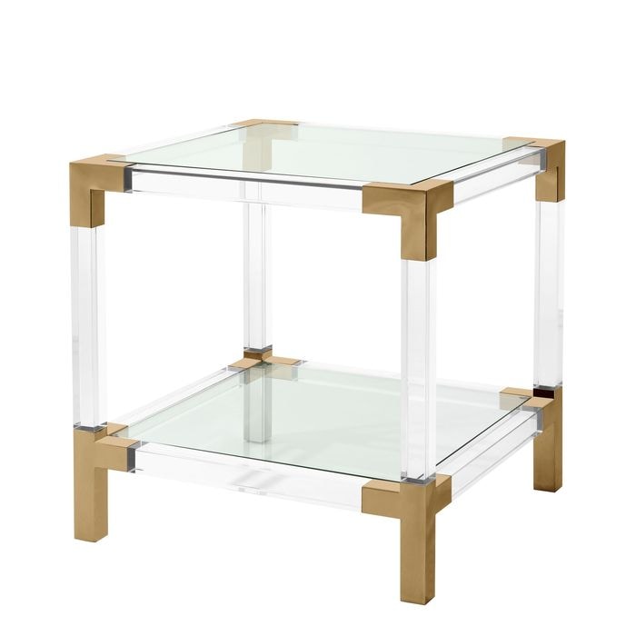 Side Table Royalton brushed brass finish 