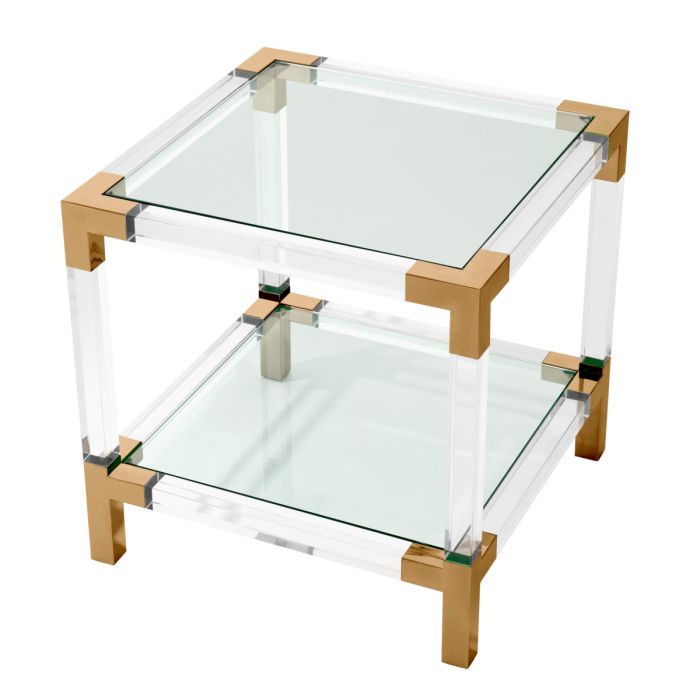 Side Table Royalton brushed brass finish 