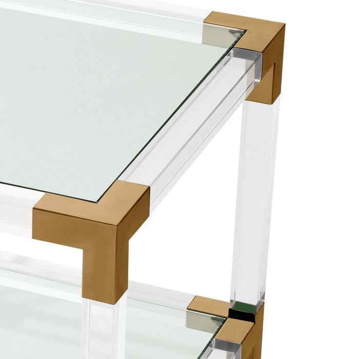 Side Table Royalton brushed brass finish 