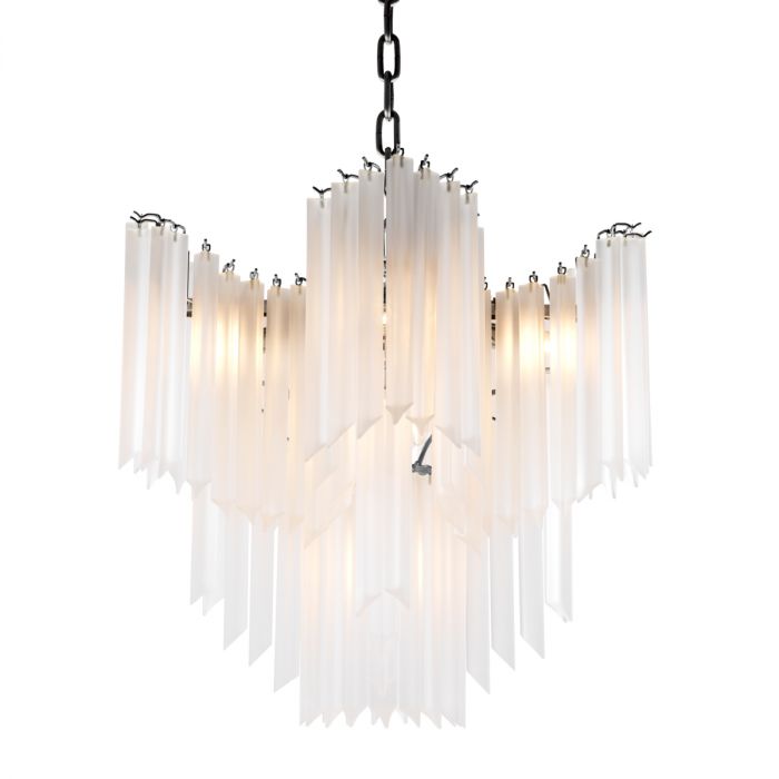Chandelier Pulsar frosted glass