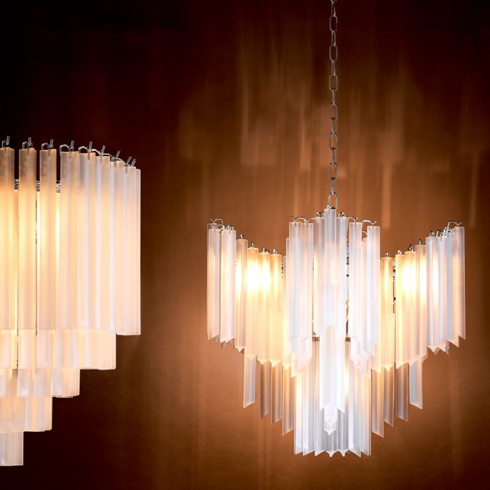 Chandelier Pulsar frosted glass