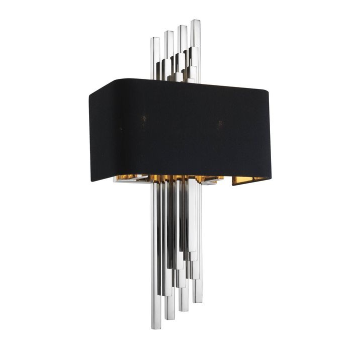 Wall Lamp Caruso nickel finish incl shade