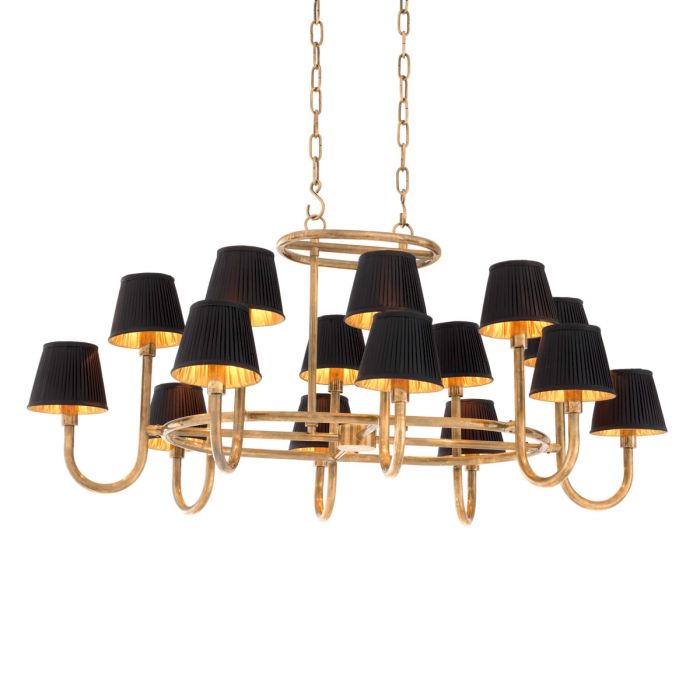 Chandelier Sparrows vintage brass finish