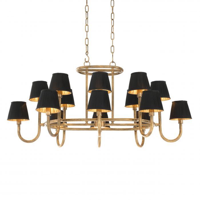 Chandelier Sparrows vintage brass finish