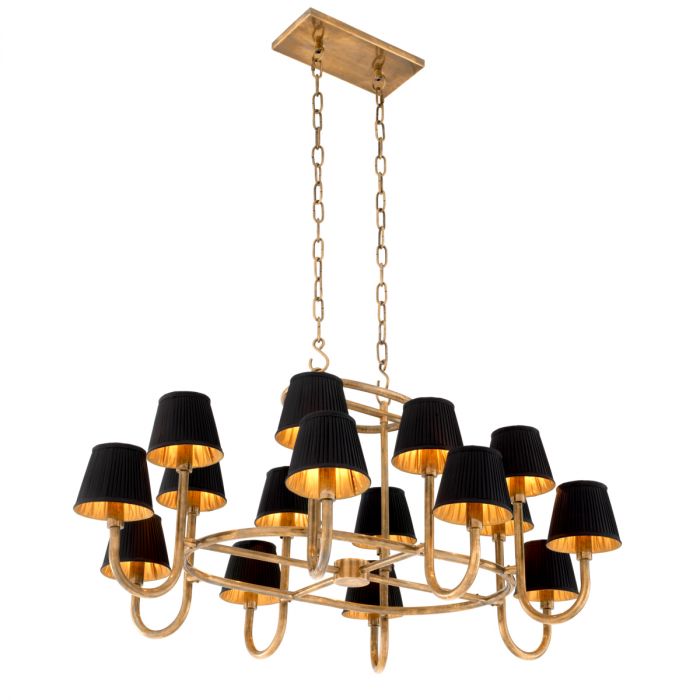 Chandelier Sparrows vintage brass finish