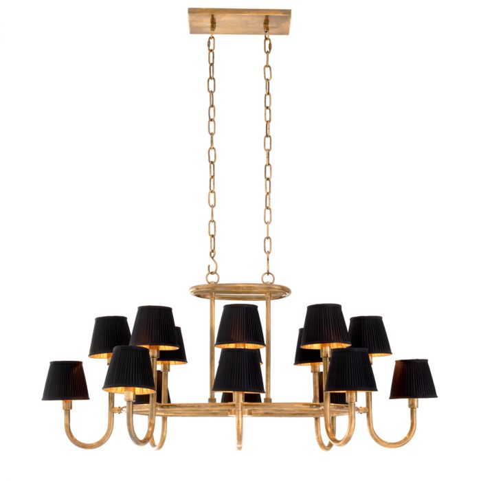 Chandelier Sparrows vintage brass finish