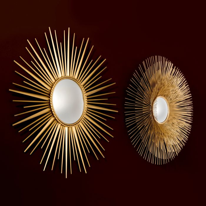 Mirror Helios vintage brass
