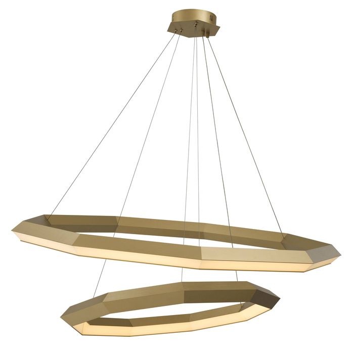 Chandelier Helvetia antique brass finish