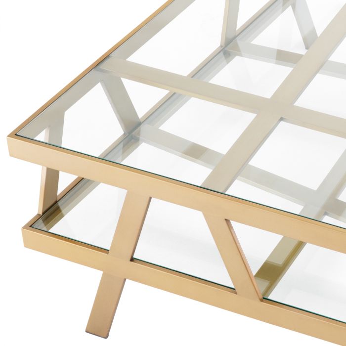 Coffee Table Billinghurst Square brushed brass finish