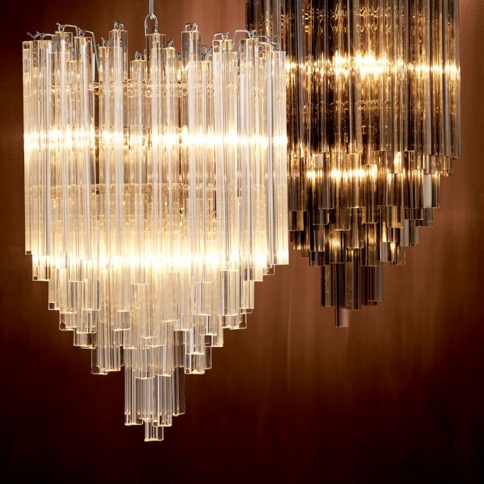 Chandelier Salerno smoke glass