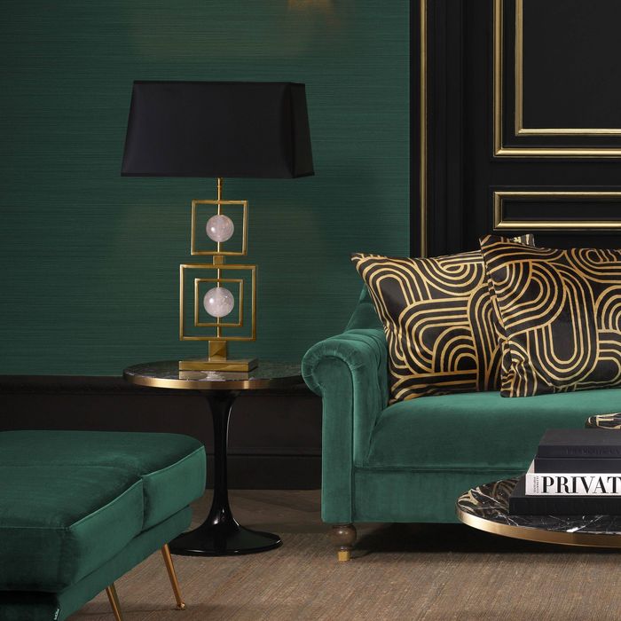 Side Table Parme black faux marble