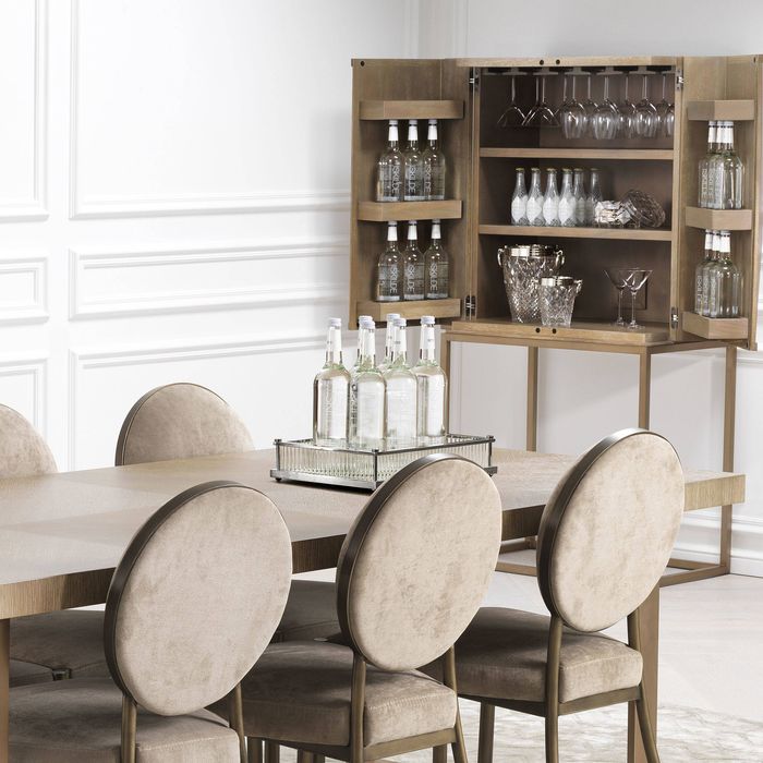 Tray Cora rectangular nickel finish