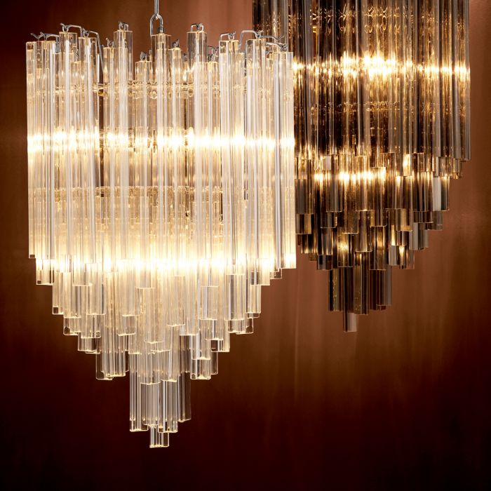 Chandelier Salerno clear glass