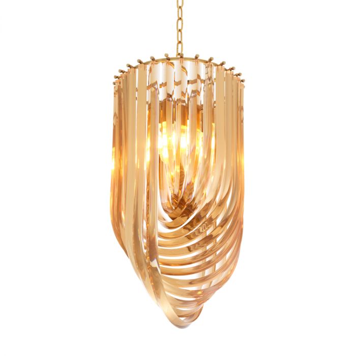 Chandelier Murano champagne ? 35 x H. 65 cm