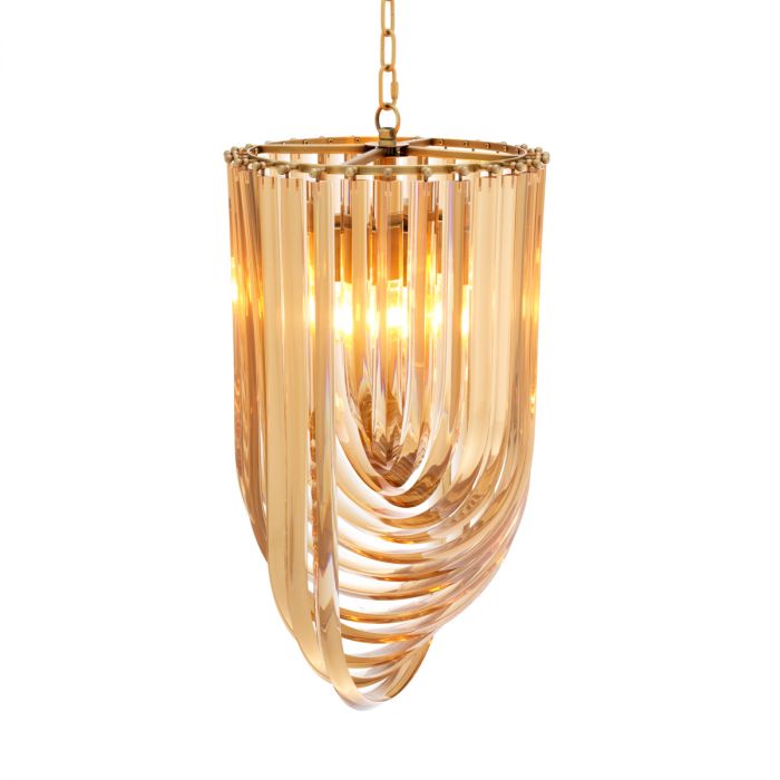 Chandelier Murano champagne ? 35 x H. 65 cm