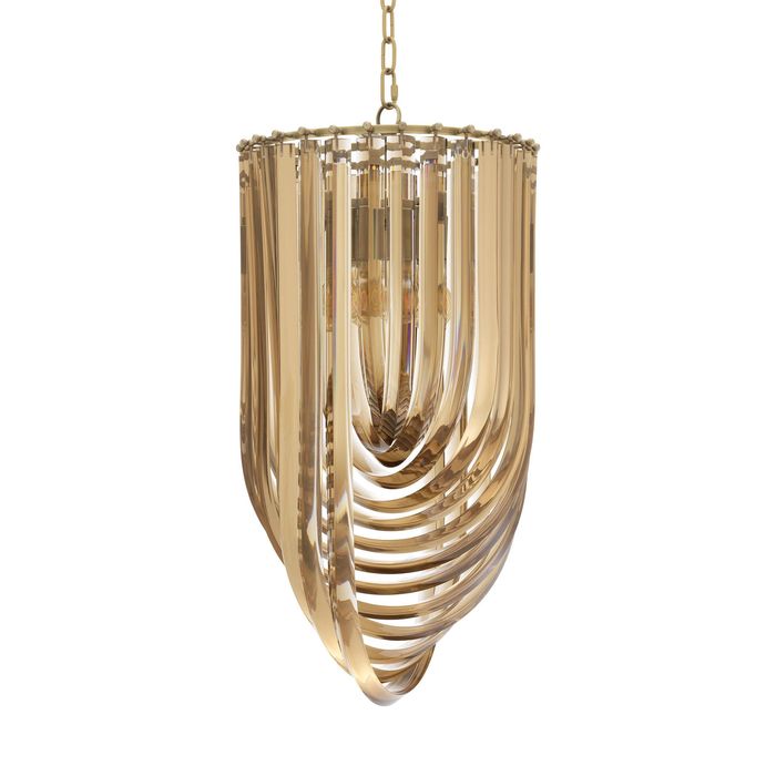 Chandelier Murano champagne ? 35 x H. 65 cm