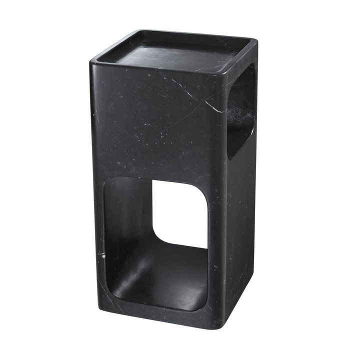 Side Table Adler black marble 28 x 28 x H. 55 cm