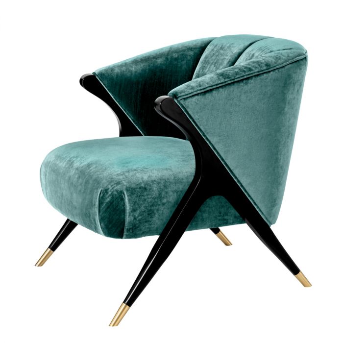 Chair Pavone aegean green