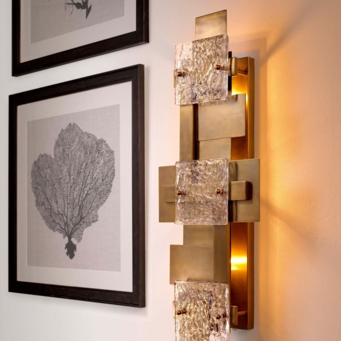 Wall Lamp Langham vintage brass finish