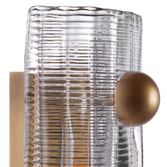 Wall Lamp Dara antique brass finish