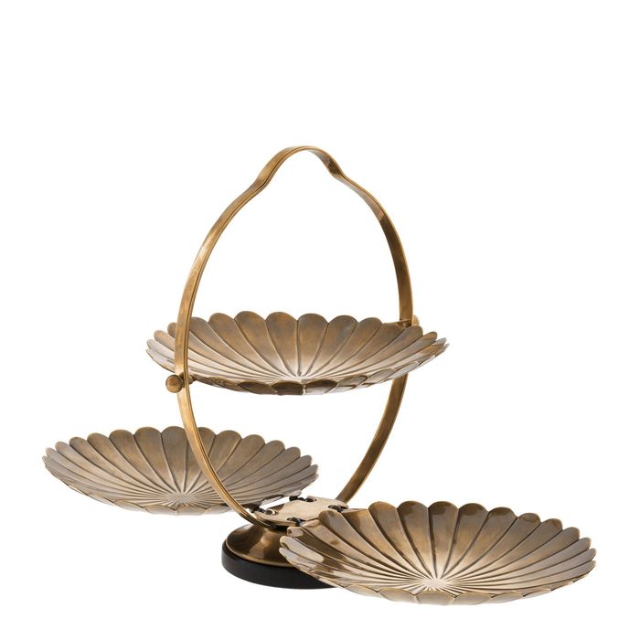 Tray Beatrice vintage brass finish 