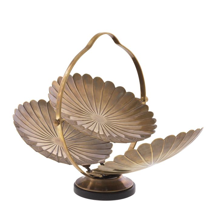 Tray Beatrice vintage brass finish 