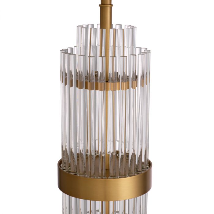 Table Lamp East antique brass finish incl shade