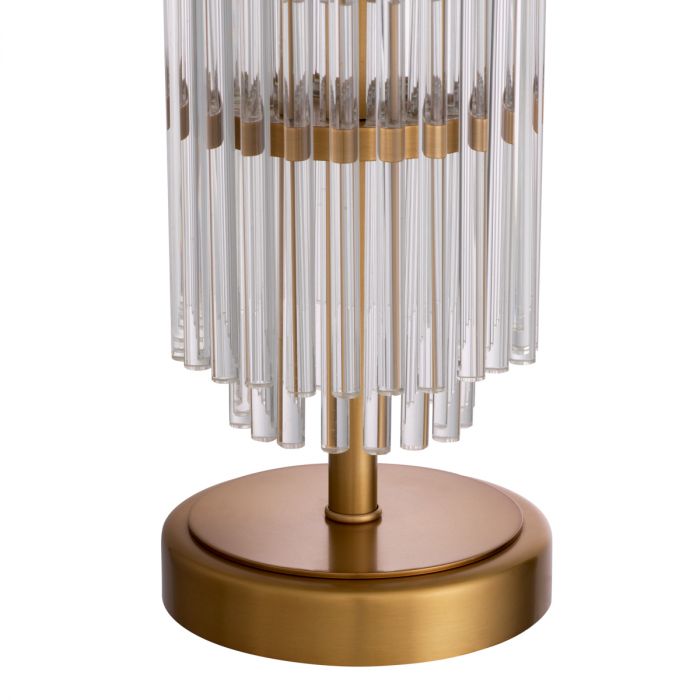 Table Lamp East antique brass finish incl shade