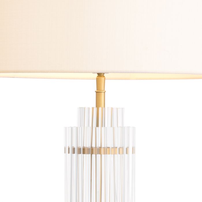 Table Lamp East antique brass finish incl shade