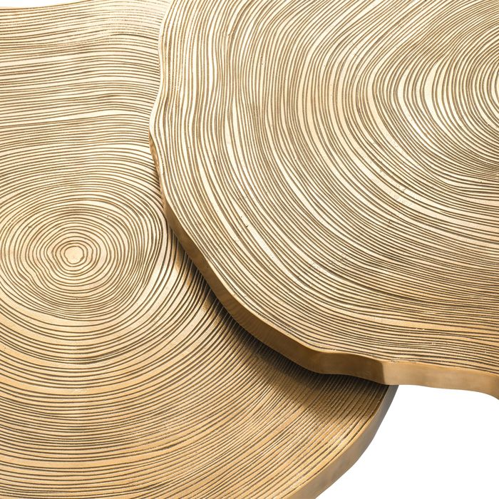 Coffee Table Thousand Oaks brass finish set of 2