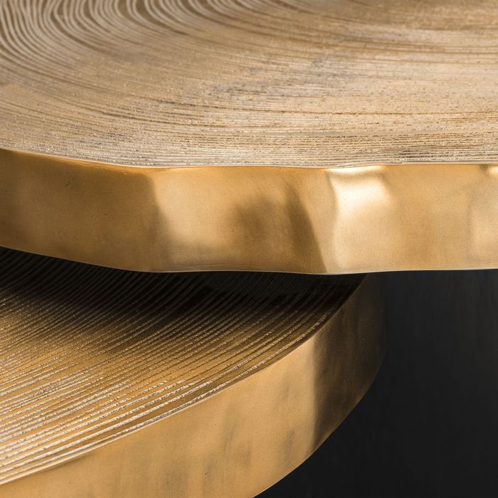 Coffee Table Thousand Oaks brass finish set of 2
