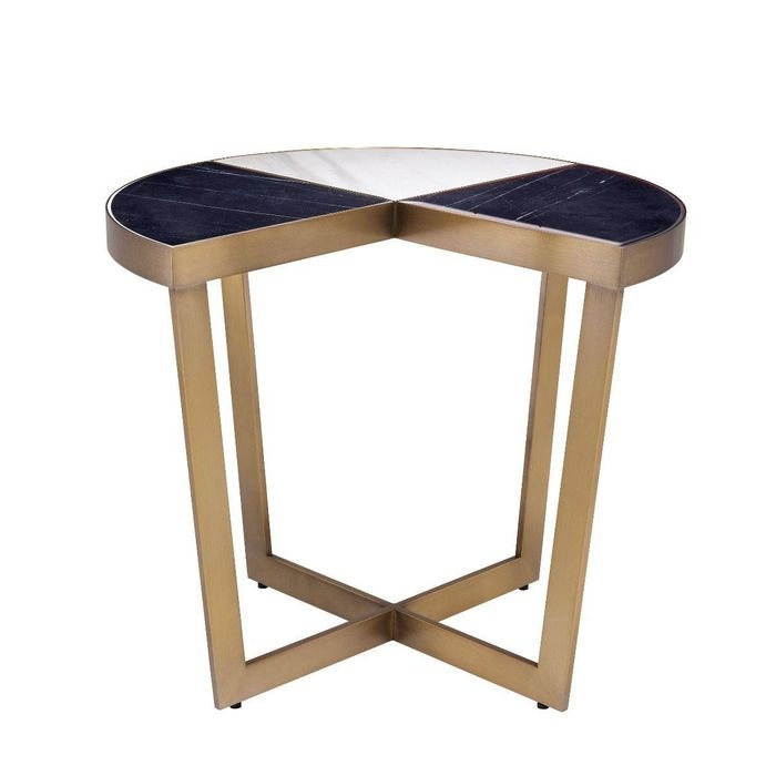 Side Table Turino brushed brass finish 