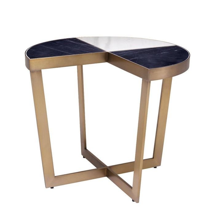 Side Table Turino brushed brass finish 