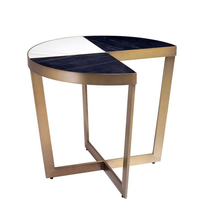 Side Table Turino brushed brass finish 