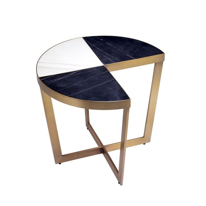Side Table Turino brushed brass finish 