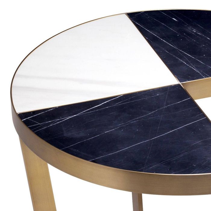 Side Table Turino brushed brass finish 