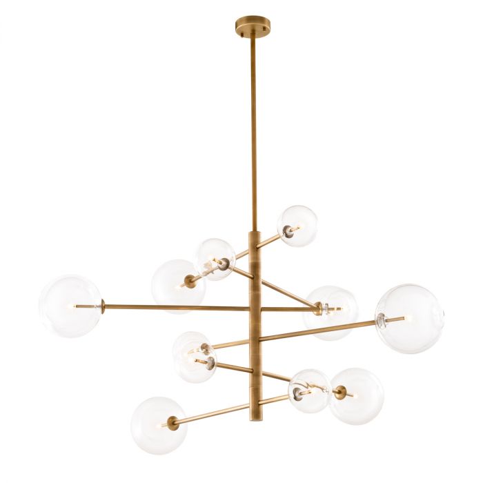 Chandelier Argento L antique brass finish