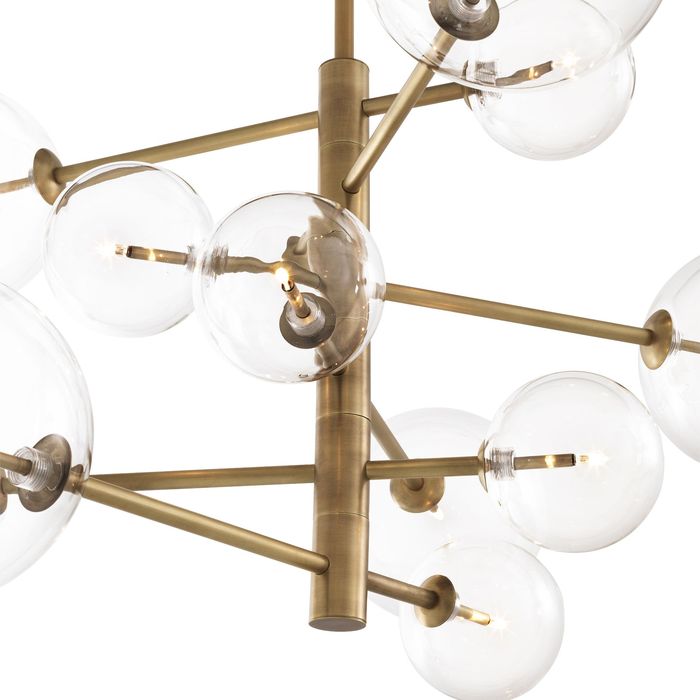 Chandelier Argento S antique brass finish