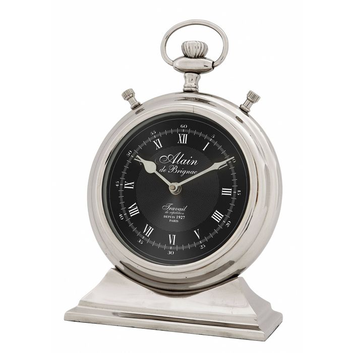 Clock Alain L nickel finish