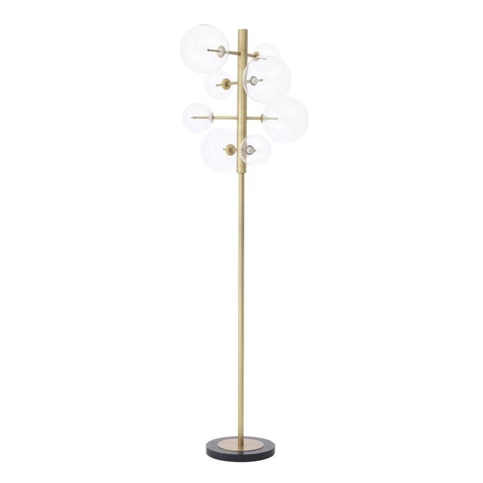 Floor Lamp Argento antique brass finish