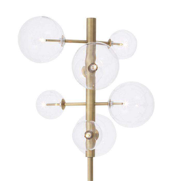 Floor Lamp Argento antique brass finish